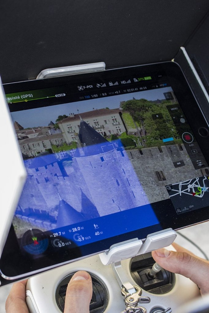 tournage drone cité de carcassonne